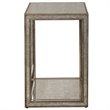 Uttermost Julie Contemporary MDF Wood Mirrored End Table in Antique Gold