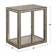 Uttermost Julie Contemporary MDF Wood Mirrored End Table in Antique Gold