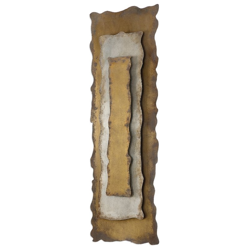 Uttermost Jaymes Contemporary Metal Wall Panel in Gold and Silver