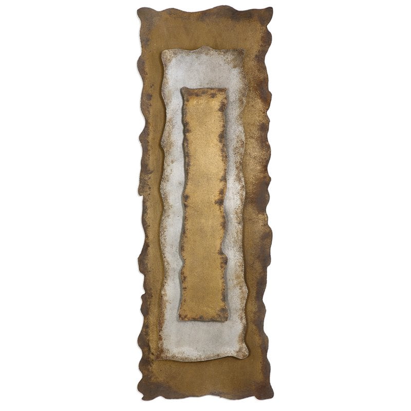 Uttermost Jaymes Contemporary Metal Wall Panel in Gold and Silver