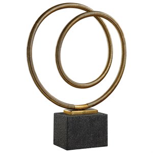 uttermost oja twisted sculpture in gold and charcoal