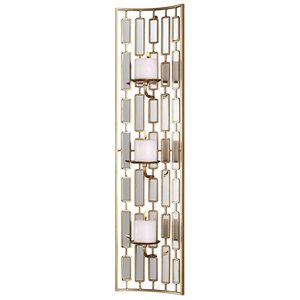 uttermost loire candle mirrored wall sconce in gold