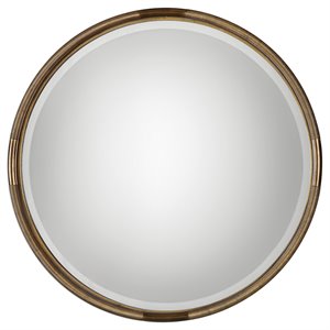 Uttermost Finnick Metal Glass and MDF Wood Decorative Mirror in Gold