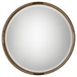 Uttermost Finnick Metal Glass and MDF Wood Decorative Mirror in Gold