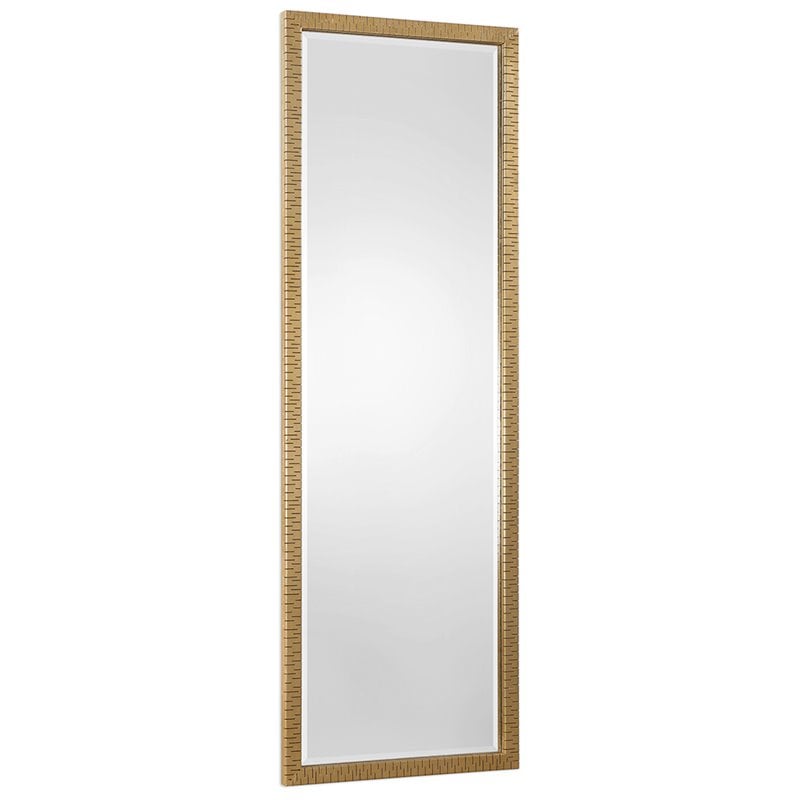 Uttermost Vilmos Metal Glass and MDF Wood Decorative Mirror in Gold