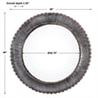 Uttermost Tanaina Metal and MDF Wood Decorative Mirror in Silver/Rustic Brown