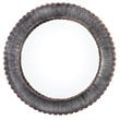 Uttermost Tanaina Metal and MDF Wood Decorative Mirror in Silver/Rustic Brown