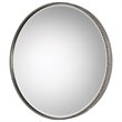 Uttermost Stefania MDF Wood and Iron Decorative Mirror in Antique Silver