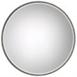 Uttermost Stefania MDF Wood and Iron Decorative Mirror in Antique Silver