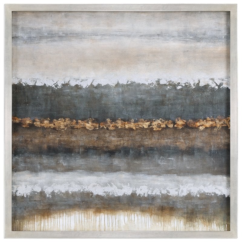 Uttermost Layers Wood Canvas and Acrylic Landscape Art in Multi-Color