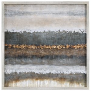 Uttermost Layers Wood Canvas and Acrylic Landscape Art in Multi-Color
