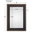 Uttermost Staveley Pine Wood and MDF Decorative Mirror in Rustic Black/Bronze