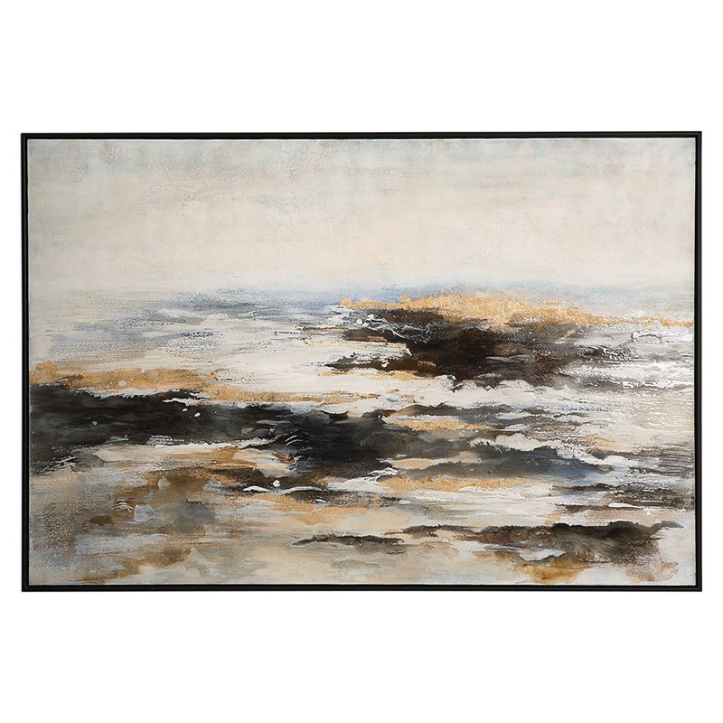 Uttermost Aftermath Contemporary Wood Canvas Acrylic Art in Multi-Color
