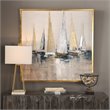 Uttermost Regatta Pine Canvas and Acrylic Nautical Art in Multi-Color