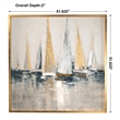 Uttermost Regatta Pine Canvas and Acrylic Nautical Art in Multi-Color