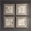 Uttermost Divination Wood Glass Paper Abstract Art in Gray/Off White (Set of 4)