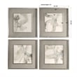Uttermost Divination Wood Glass Paper Abstract Art in Gray/Off White (Set of 4)