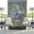 Uttermost Meditation Contemporary Wood Canvas Acrylic Art in Multi-Color
