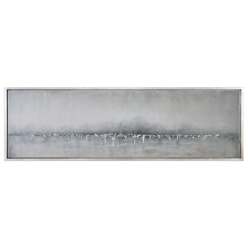 Uttermost Tides Edge Pine Canvas and Acrylic Abstract Art in Multi-Color