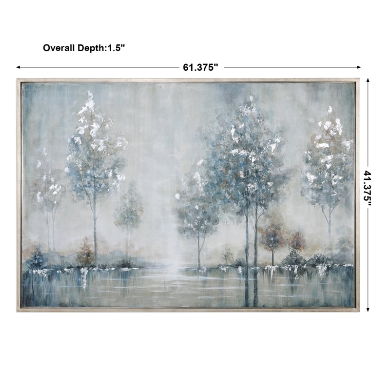 Uttermost Walk In The Meadow Wood Canvas Acrylic Landscape Art in Multi-Color