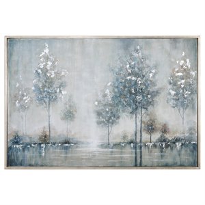 Uttermost Walk In The Meadow Wood Canvas Acrylic Landscape Art in Multi-Color