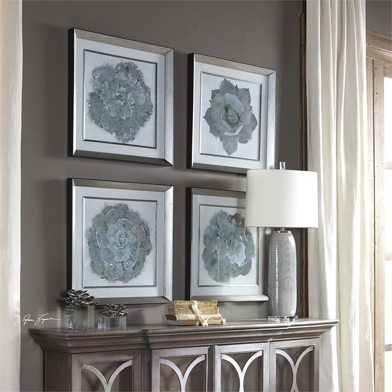 Uttermost Natural Beauties Glass Botanical Prints in Multi-Color (Set of 4)