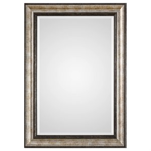 uttermost shefford decorative mirror in antiqued silver and bronze