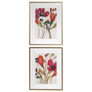 uttermost grace feyock 2 piece vivid arrangement floral print set