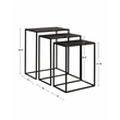 Uttermost Coreene 3-Piece Iron and Aluminum Nesting Table Set in Bronze