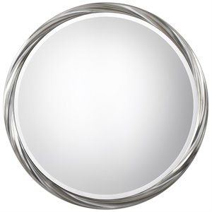 Uttermost Orion Contemporary PU and MDF Wood Decorative Mirror in Silver