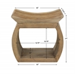 Uttermost Connor Coastal Reclaim Elm Wood Foot Stool in Natural