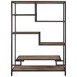 Uttermost Sherwin Recycled Pine and Iron Bookcase in Aged Black and Natural