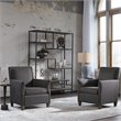 Uttermost Sherwin Recycled Pine and Iron Bookcase in Aged Black and Natural