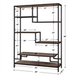 Uttermost Sherwin Recycled Pine and Iron Bookcase in Aged Black and Natural