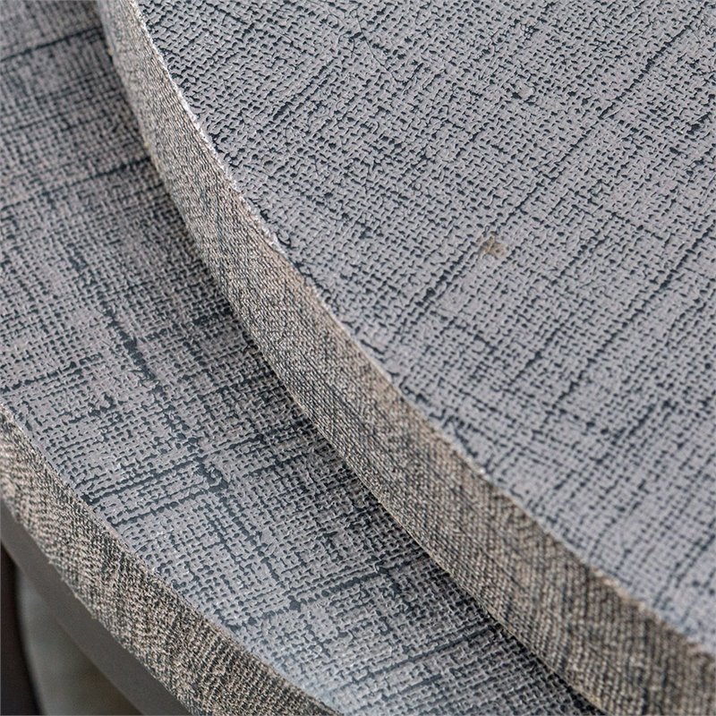 Uttermost Aiyara 2-Piece Coastal Wood Nesting Table Set in Gray and Black