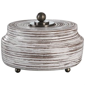 uttermost saltillo box in white and brown