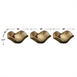 Uttermost Tamarine 3-Piece Coastal Wood Wall Sculpture Set in Natural and Gray