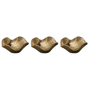 Uttermost Tamarine 3-Piece Coastal Wood Wall Sculpture Set in Natural and Gray