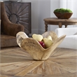 Uttermost Tamarine Coastal Wood Bowl in Natural and White Finish