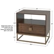 Uttermost Bexley 1-Drawer Contemporary Wood and Metal End Table in Walnut
