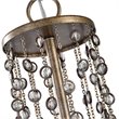 Uttermost Valka 6 Light Crystal Chandelier in Silver Swedish Iron