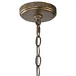 Uttermost Valka 6 Light Crystal Chandelier in Silver Swedish Iron