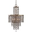 Uttermost Valka 6 Light Crystal Chandelier in Silver Swedish Iron