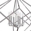 Uttermost Euclid 6-Light Steel and Crystal Cube Pendant Light in Nickel