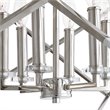 Uttermost Euclid 6-Light Steel and Crystal Cube Pendant Light in Nickel