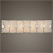 Uttermost Rene 4-Light Iron and Glass Bath Vanity Light in Silver/White