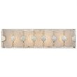 Uttermost Rene 4-Light Iron and Glass Bath Vanity Light in Silver/White