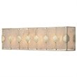 Uttermost Rene 4-Light Iron and Glass Bath Vanity Light in Silver/White