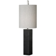 Uttermost Delaney Contemporary Iron and Marble Table Lamp in Black/Brown/Nickel