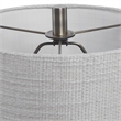 Uttermost Zahlia Ceramic Metal and Fabric Table Lamp in Aged Gray and Khaki